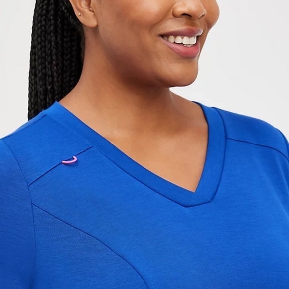 NWT TorridStrong Waistband Curpo Scrub Top In Blue - Picture 3 of 11